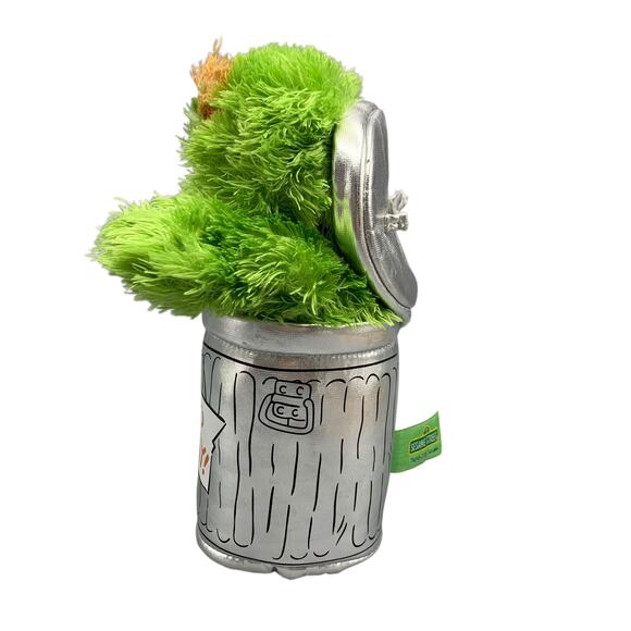Gund Sesame Street Oscar The Grouch Plush In Garbage Can Stuffed Animal Toy 9" - Picture 2 of 8